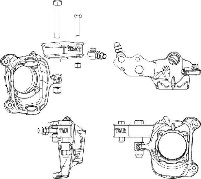 TMR Customs 05-08 Dana 60 Weld On High Steer Arms - Ford Super Duty