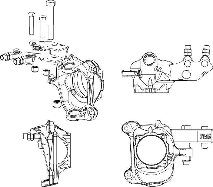 TMR Customs 05-08 Dana 60 Weld On High Steer Arms - Ford Super Duty