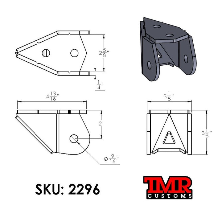 TMR Customs Frame Mount Lower Link Brackets