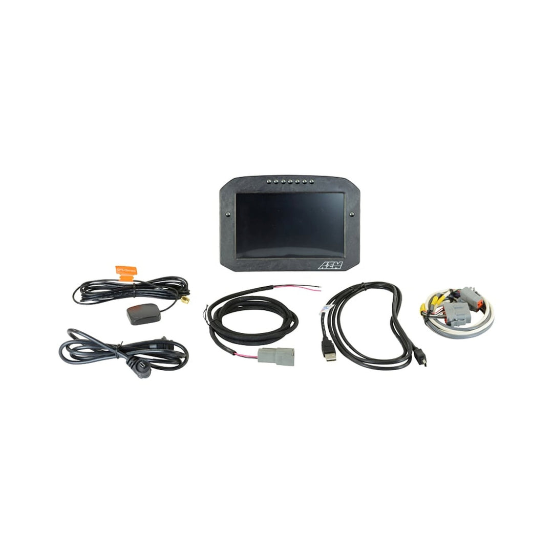 AEM CD-7FLG Carbon Flat Panel Logging Display with Internal GPS | SKU 30-5703F