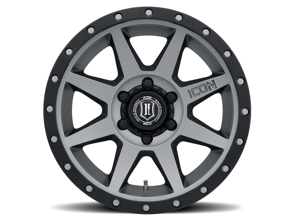 ICON Alloys Rebound Titanium 18x9 6x5.5 0mm Offset 5" BS (1818908350TT)