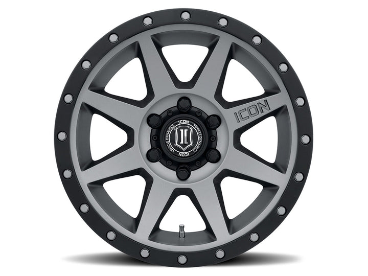 ICON Alloys Rebound Titanium 18x9 6x5.5 0mm Offset 5" BS (1818908350TT)