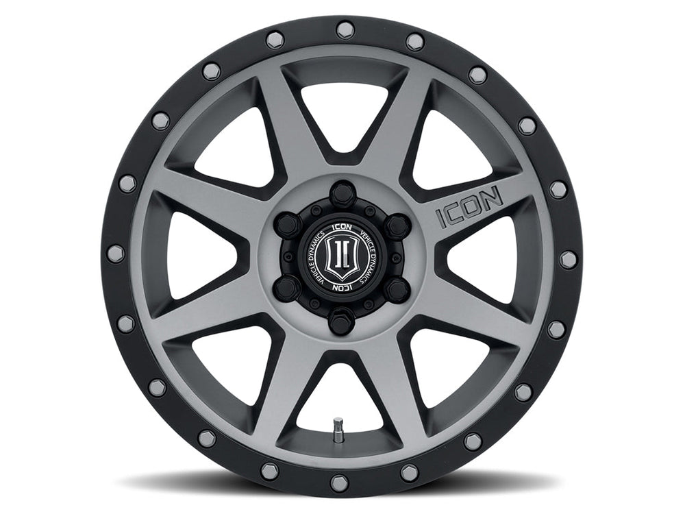 ICON Alloys Rebound Titanium 18x9 5x5 -12mm Offset 4.5" BS (1818907345TT)