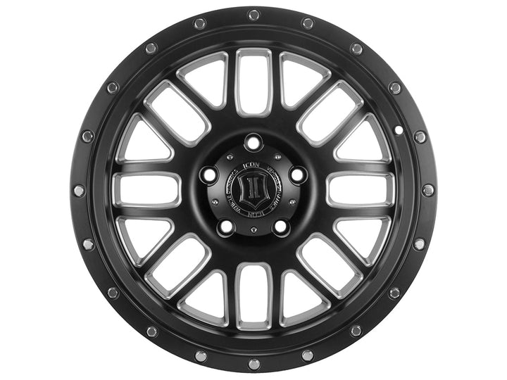 ICON Alloys Alpha Satin Black Milled Windows 20x9 8x180 12mm Offset 5.5" BS