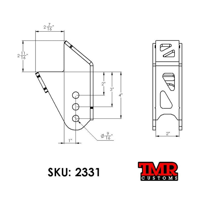 TMR Customs Universal Front Track Bar/Pan Hard Bar Kit