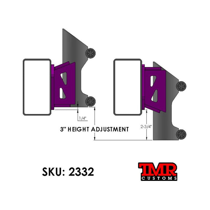 TMR Customs Bump Stop Frame Mount - 1" OFFSET