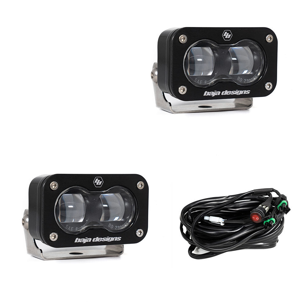 S2 SAE, Pair LED Spot, Clear Baja Designs 237801