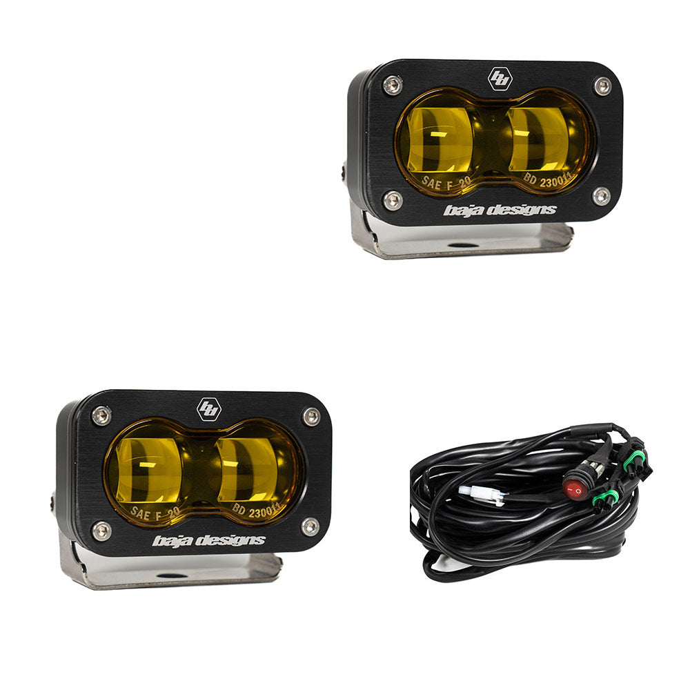 S2 SAE Pair LED Spot, Baja Amber Baja Designs 237811