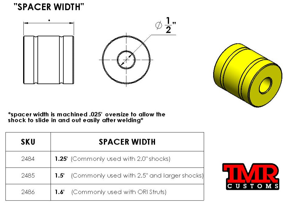 TMR Customs Shock Welding Spacer