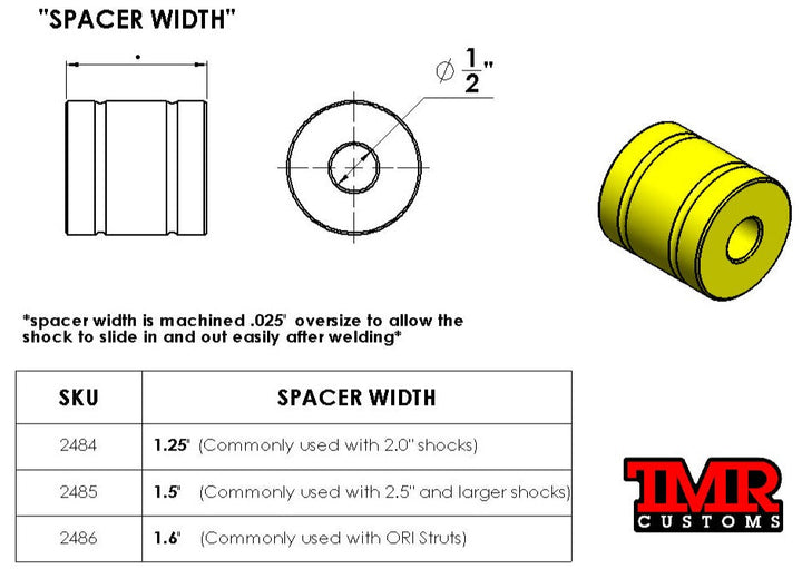TMR Customs Shock Welding Spacer