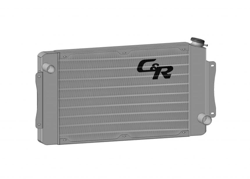 C&R Chevy Bel Air 1955-1957 Extruded Tube Crossflow Radiator SBC/BBC 25-10280