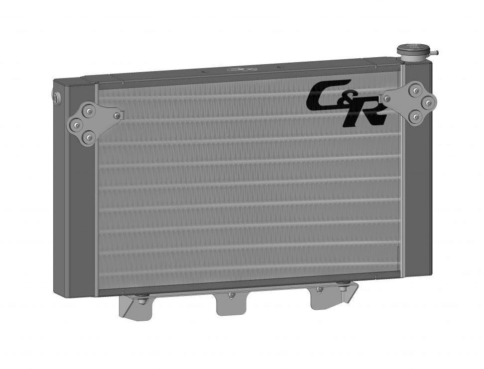 C&R Ford Mustang 1967-1970 Extruded Tube Crossflow Radiator w/ TOC 5.0 Coyote 25-11551