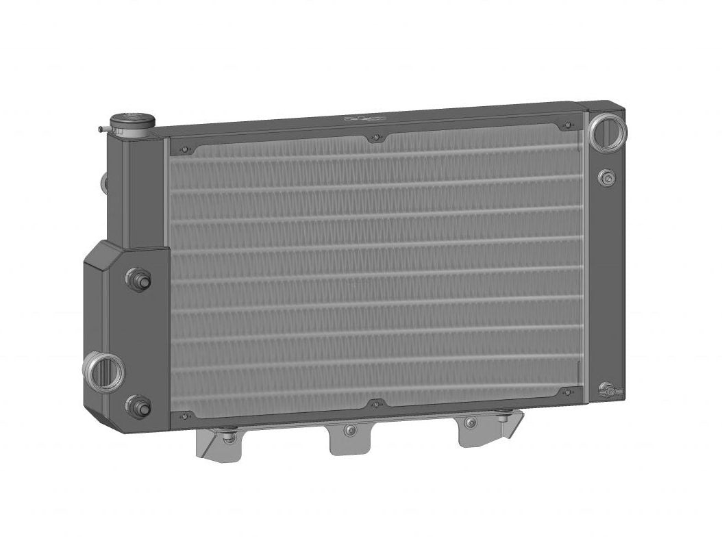 C&R Ford Mustang 1967-1970 Extruded Tube Crossflow Radiator w/ EOC 5.0 Coyote 25-11553