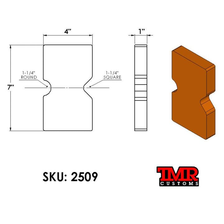 TMR Customs Shop Press Plates - 7" x 4"