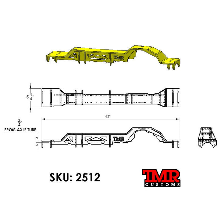 TMR Customs 05+ Dana 60 LOW PROFILE FULL WIDTH Truss - FITS '05-'CURRENT FORD SUPER DUTY High Pinion