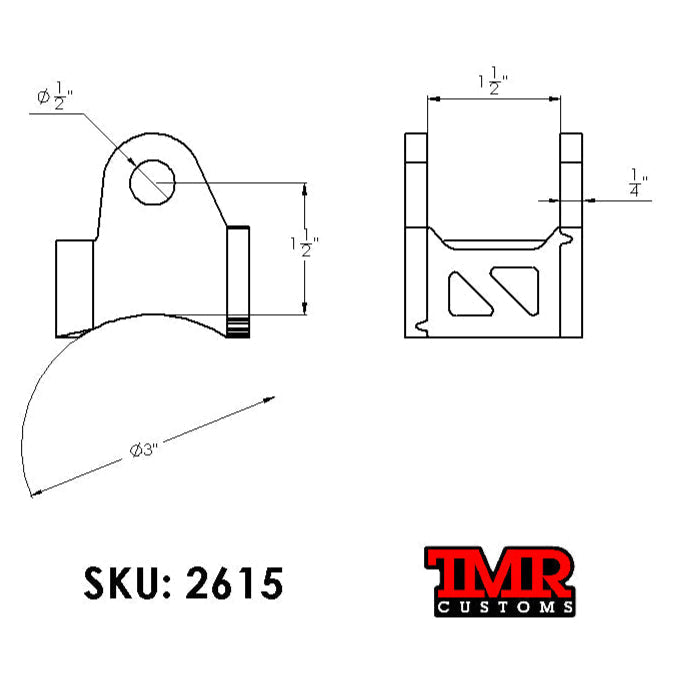 TMR Customs Axle Tube Shock Brackets (Parallel)