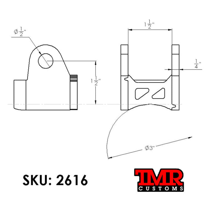 TMR Customs Axle Tube Shock Brackets (Perpendicular)