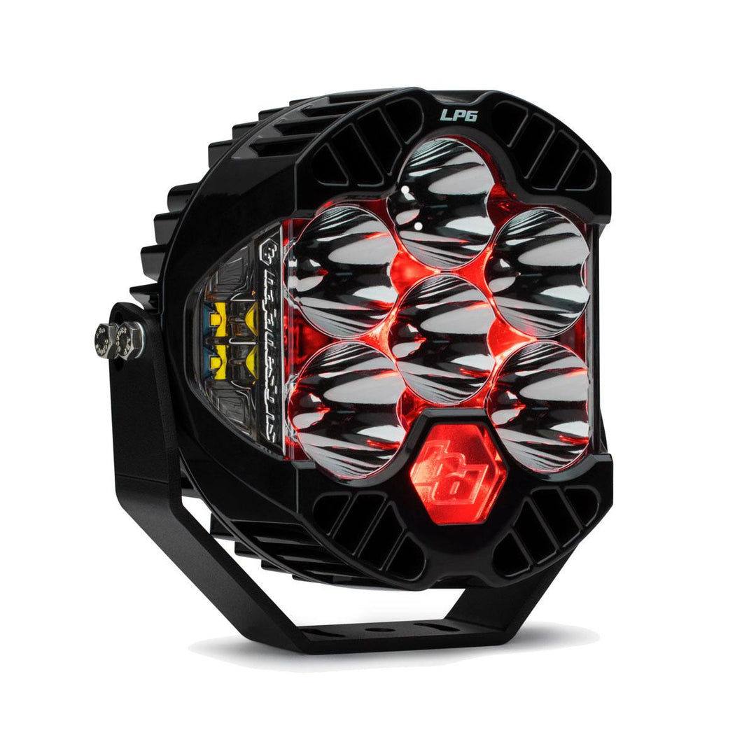 LP6 Pro LED Auxiliary Light Pod Light Pattern Driving/Combo Red Backlight Baja Designs 270014
