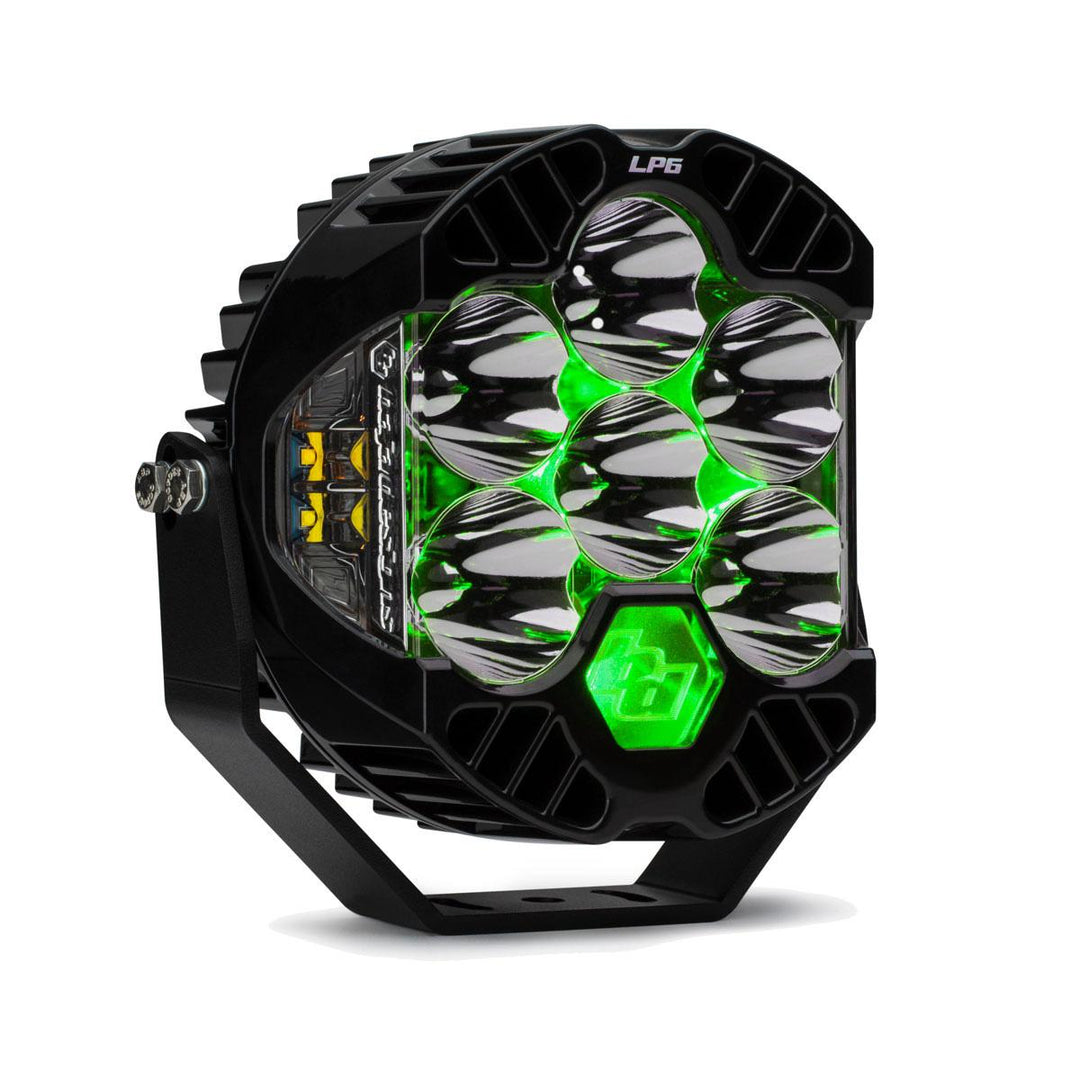 LP6 Pro LED Auxiliary Light Pod Light Pattern Driving/Combo Green Backlight Baja Designs 270016