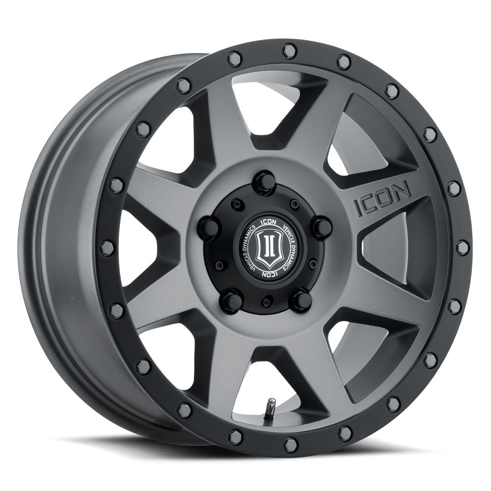 ICON Alloys Rebound Titanium 18x9 5x150 25mm Offset 6" BS (1818905560TT)
