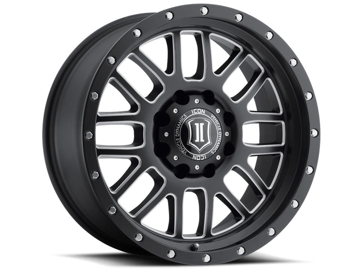 ICON Alloys Alpha Satin Black Milled Windows 20x9 6x135 16mm OS 5.625" BS (1220906356SBMW)