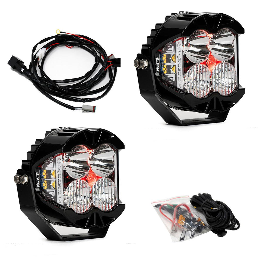 LP4 Pro LED Auxiliary Light Pod Pair Light Pattern Driving/Combo Red Backlight 297814