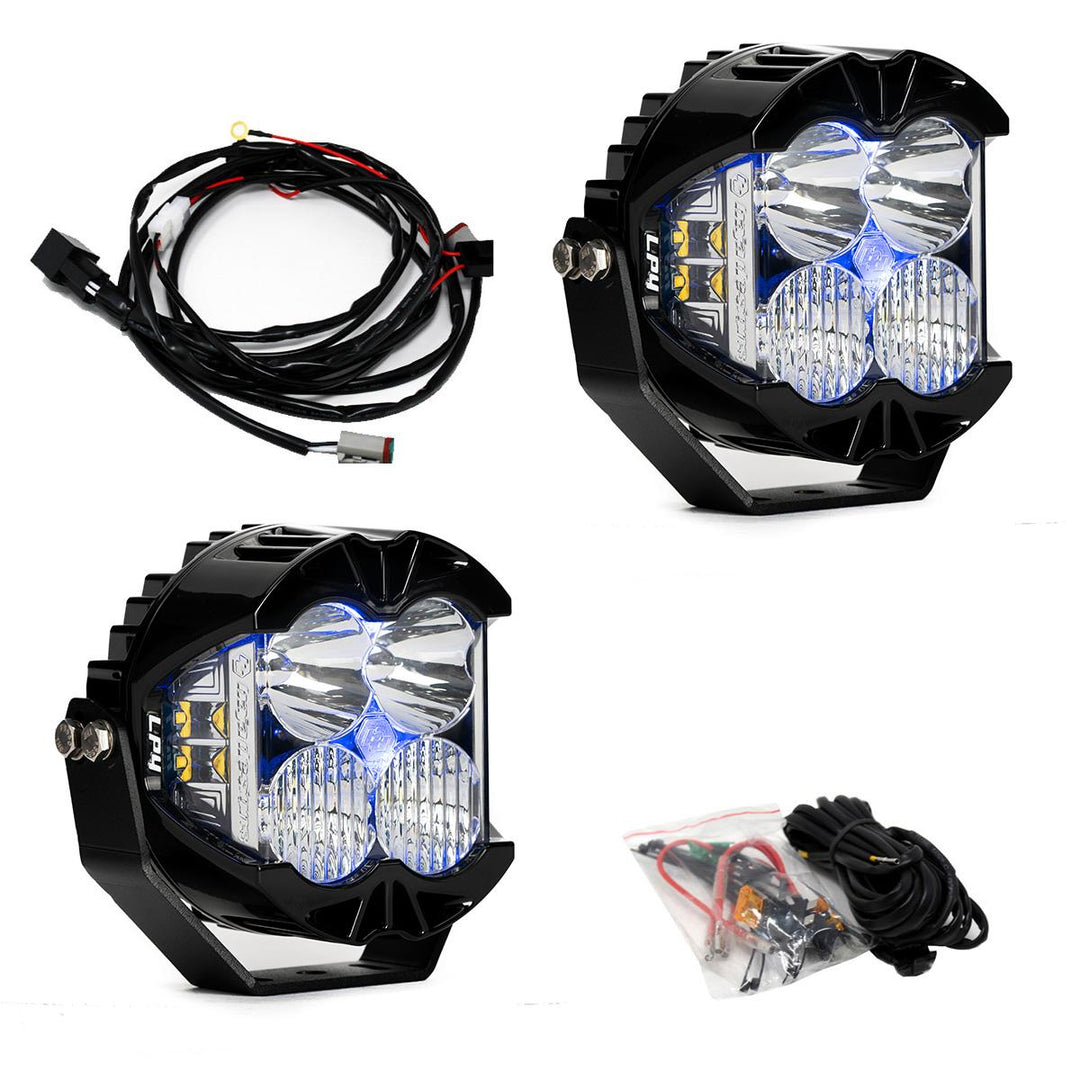 LP4 Pro LED Auxiliary Light Pod Pair Light Pattern Driving/Combo Blue Backlight 297815