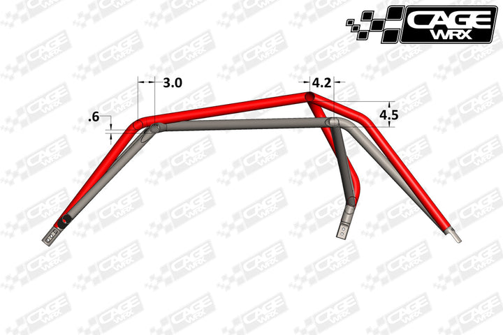 Cagewrx Polaris RZR XP / XP Turbo (2014-2018) Baja Spec Roll Cage Kit | image 2