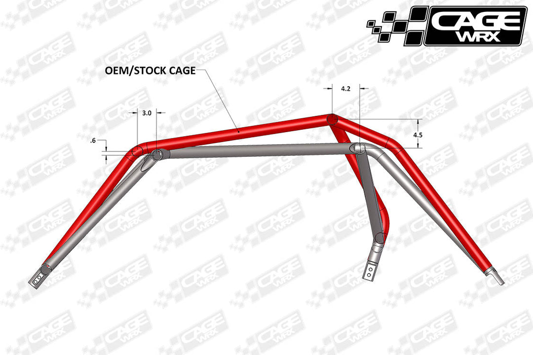 Cagewrx Polaris RZR XP / XP Turbo (2014-2018) Baja Spec Assembled Roll Cage | image 2