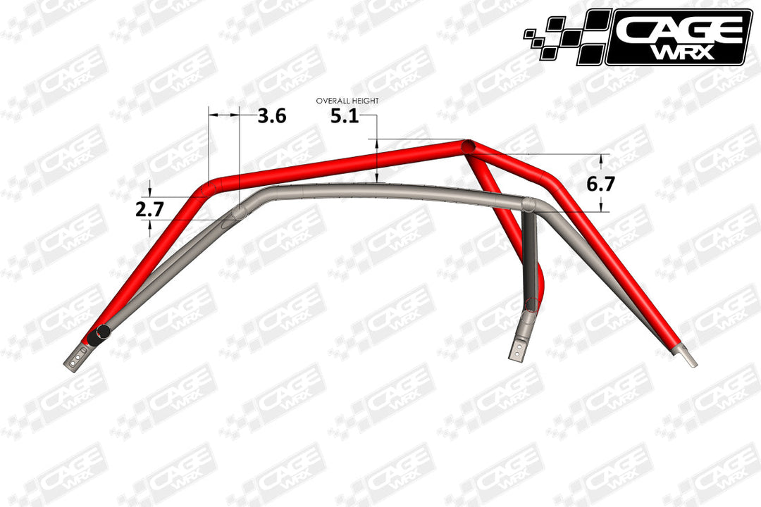 Cagewrx Polaris RZR XP / XP Turbo (2014-2018) Super Shorty Roll Cage Kit | image 2