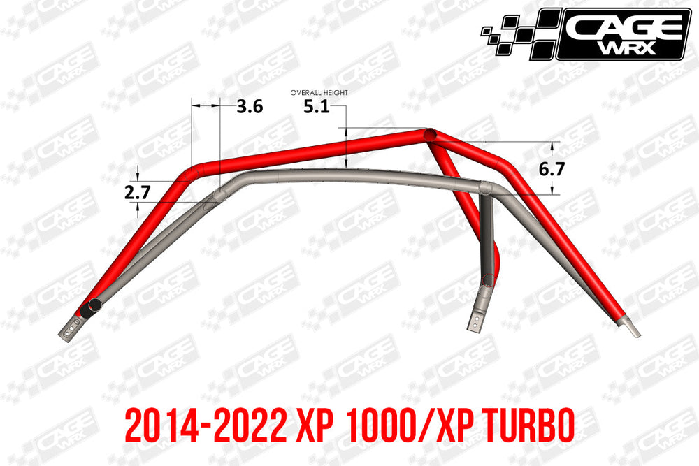 Cagewrx Polaris RZR XP / Turbo S (2019-2023) Super Shorty Assembled Roll Cage | image 2