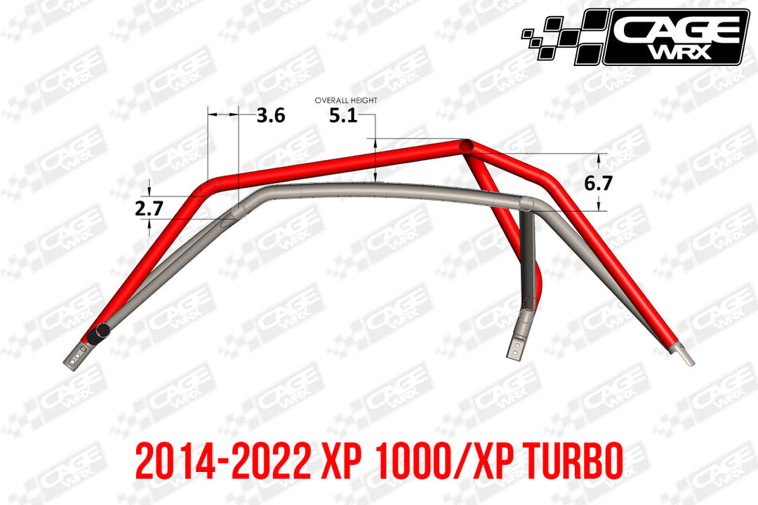 Cagewrx Polaris RZR XP / Turbo S (2019-2023) Super Shorty Assembled Roll Cage | image 2