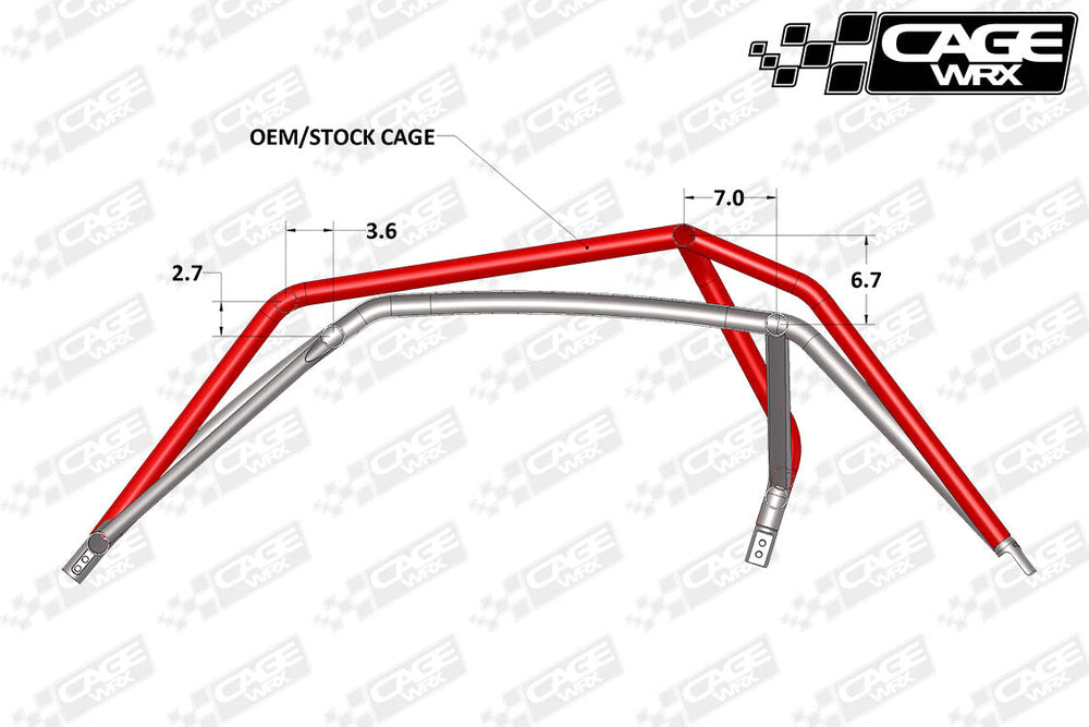 Cagewrx Polaris RZR XP / XP Turbo (2014-2018) Super Shorty Assembled Roll Cage | image 2