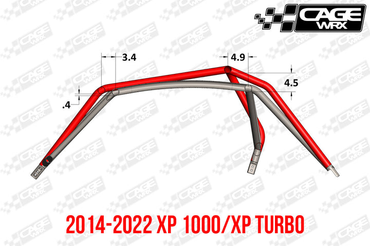 Cagewrx Polaris RZR XP / Turbo S (2019-2023) Competition Cage Assembled Roll Cage | image 2