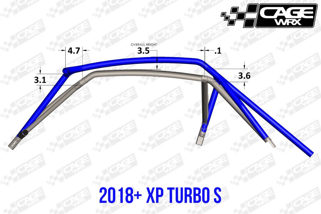 Cagewrx Polaris RZR XP / Turbo S (2019-2023) Super Shorty Assembled Roll Cage | image 3