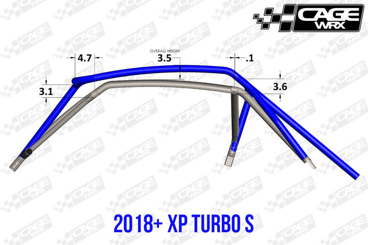 Cagewrx Polaris RZR XP / Turbo S (2019-2023) Super Shorty Assembled Roll Cage | image 3