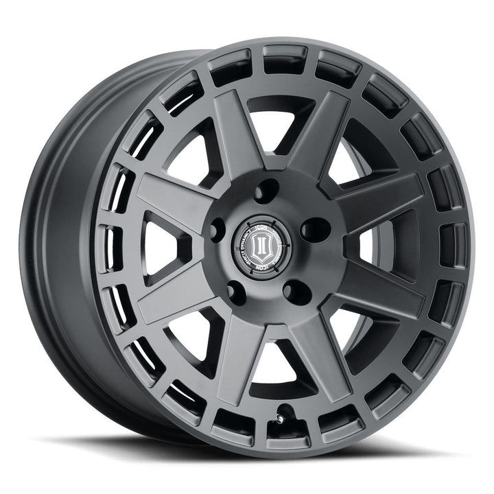ICON Alloys Compass Satin Black 17x8.5 6x135 6mm Offset 5" BS (3217856350SB)