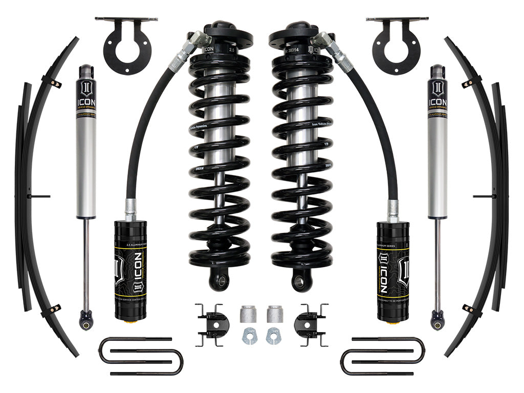 ICON 11-16 Ford F250/F350 2.5-3" Lift Stage 1 Coilover System w/ Leaf Springs (K63191)