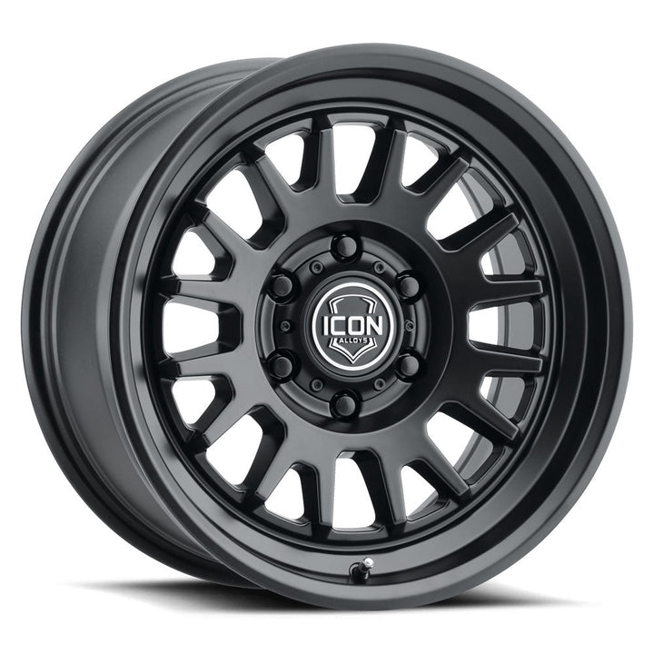 ICON Alloys Anza Satin Black 17x8.5 5x150 25mm Offset 5.75" BS (8217855557SB)