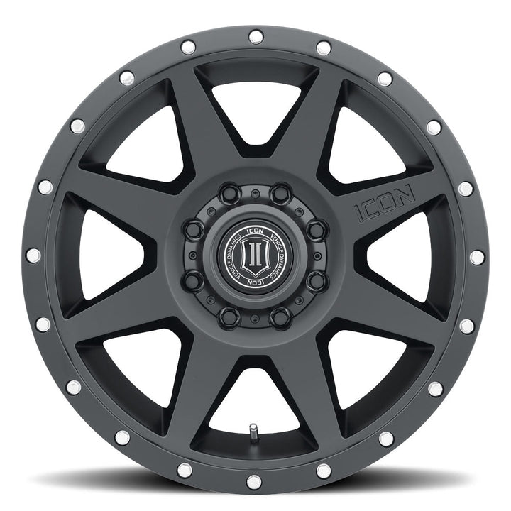 ICON Alloys Rebound Satin Black 20x9 8x170 6mm Offset 5.25" BS (1820908152SB)