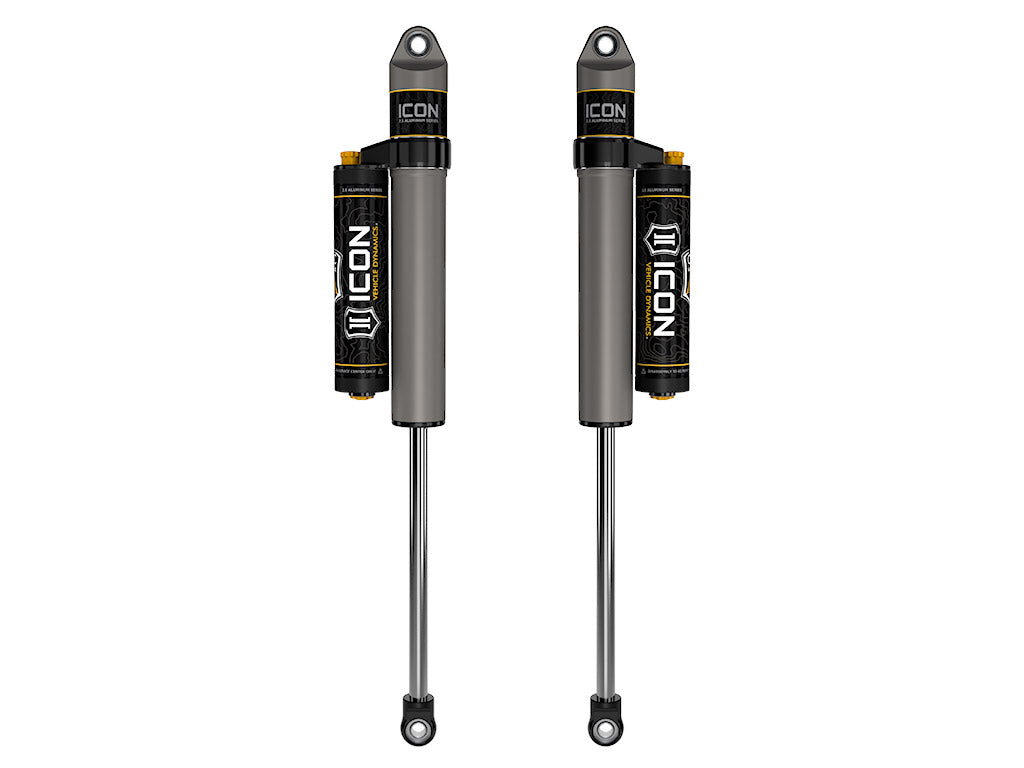 ICON 1999-2026 Ford Super Duty 3-6" Lift Rear VS 2.5 Aluminum Shocks Piggyback w/CDCV Pair