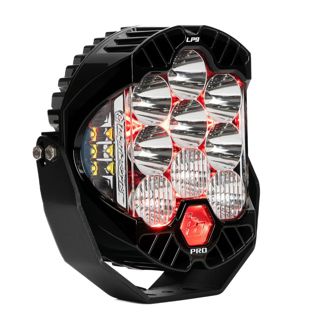 LP9 Pro LED Auxiliary Light Pod Light Pattern Driving/Combo Red Backlight Clear Lens 320014