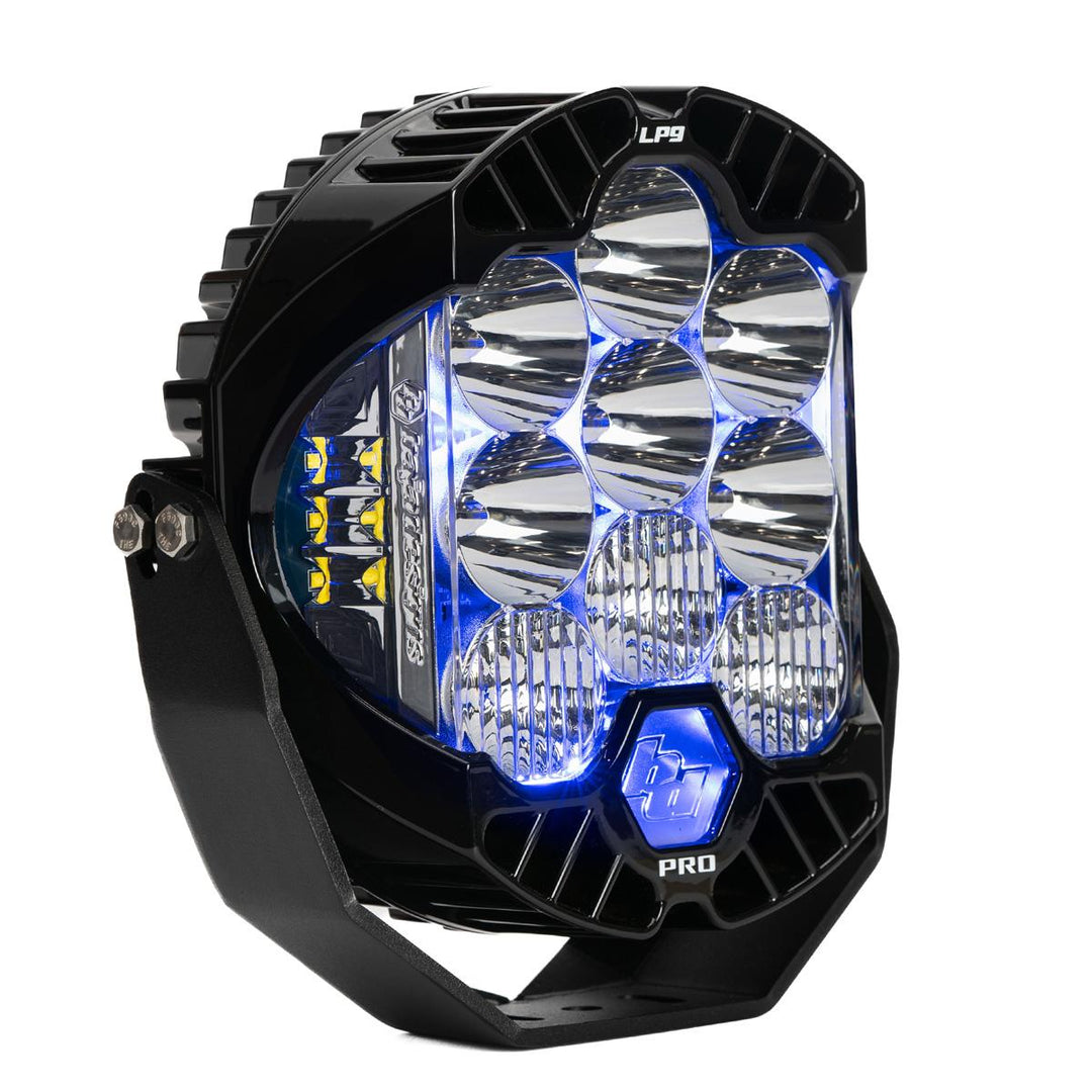 LP9 Pro LED Auxiliary Light Pod Light Pattern Driving/Combo Blue Backlight Baja Designs 320015