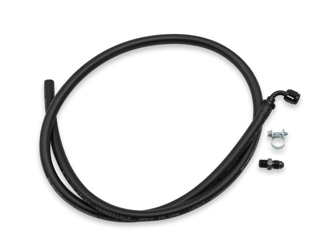 Holley LS Steam Tube Kit w/ Black Push-On Hose | SKU 26-552