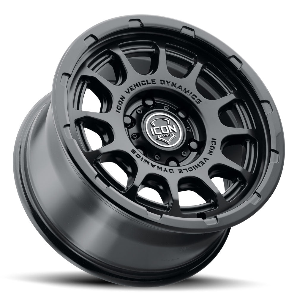 ICON Alloys Rancho Double Black 17x8.5 6x135 6mm Offset 5" BS (8417856350DB)