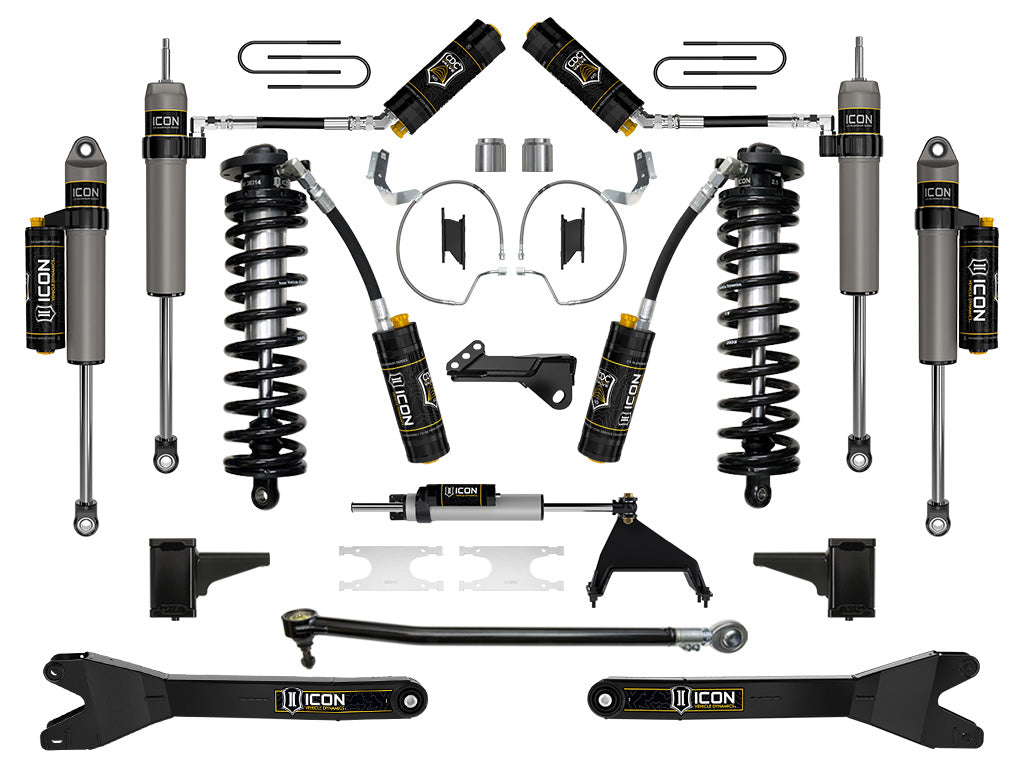 ICON 2023-2026 Ford F-250/350 Super Duty 4WD 4-5.5" Lift Stage 7 Coilover Conversion w/Radius Arms