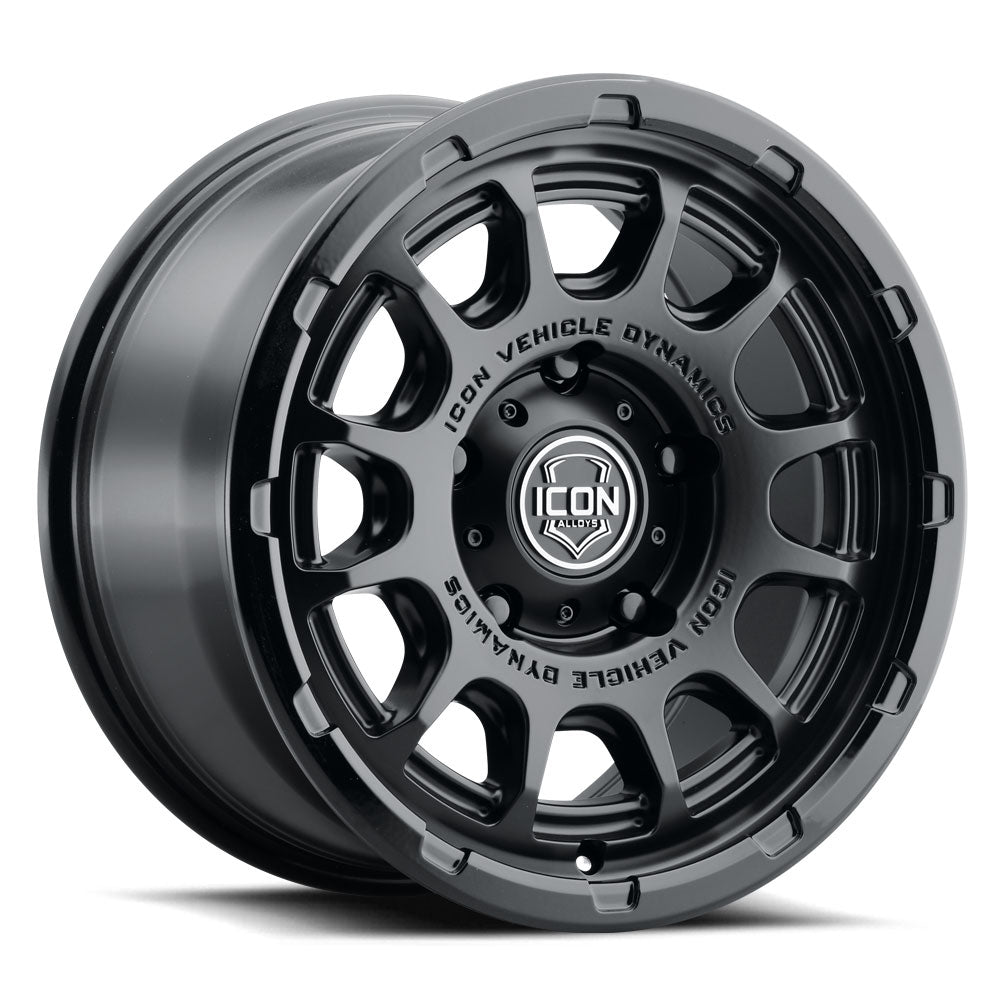 ICON Alloys Rancho Double Black 17x8.5 5x150 25mm Offset 5.75" BS (8417855557DB)