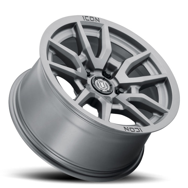 ICON Alloys Vector 5 Titanium 17x8.5 5x150 25mm Offset 5.75" BS (2617855557TT)
