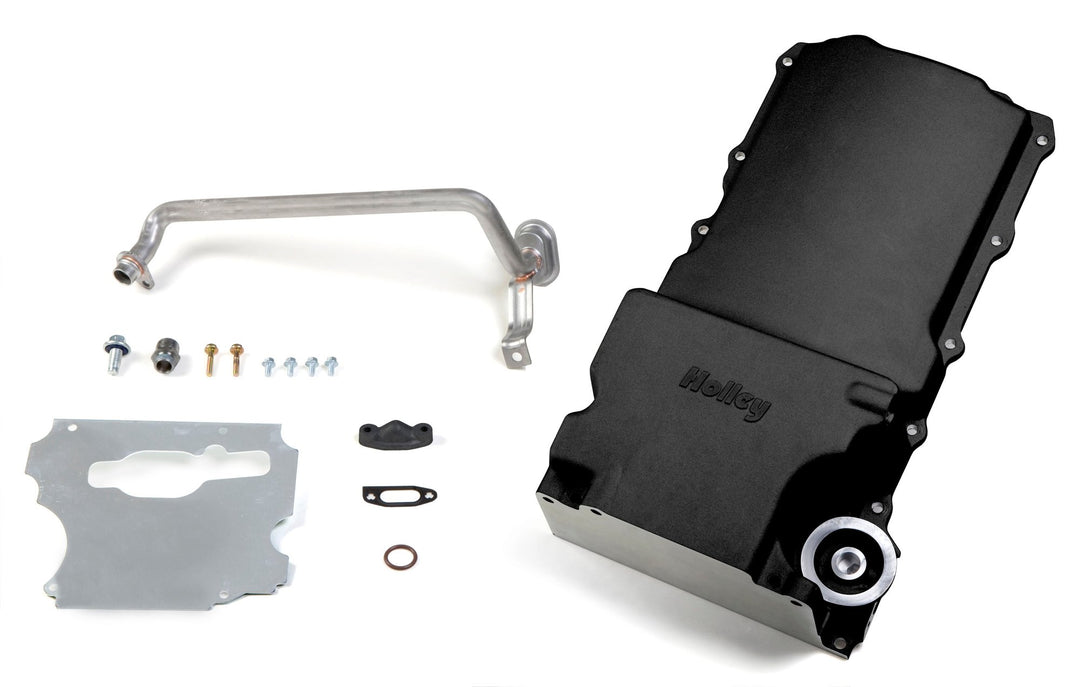 Holley GM LS Swap Oil Pan - Black | SKU 302-1BK