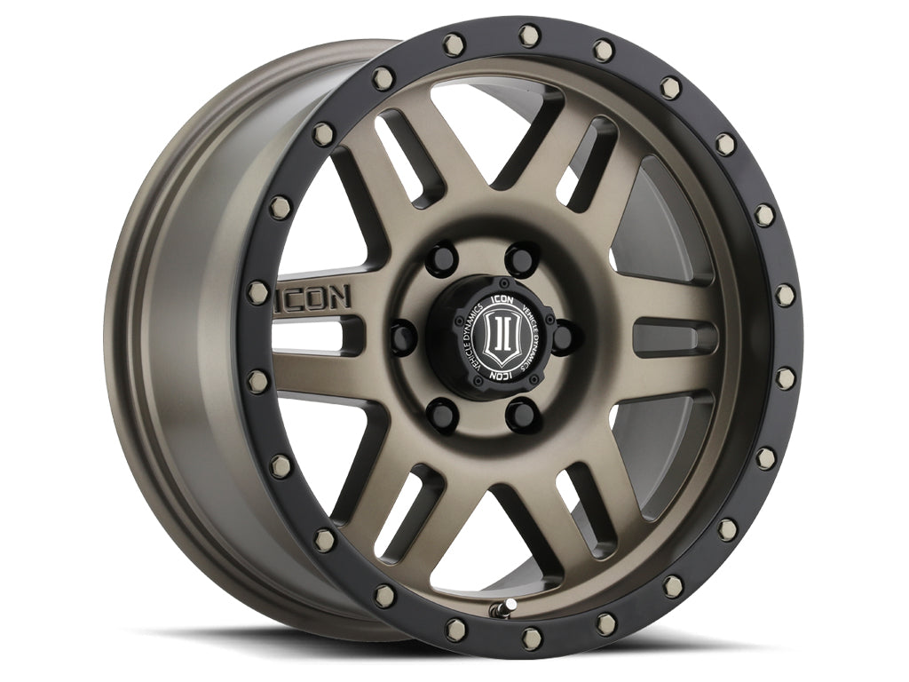 ICON Alloys Six Speed Bronze 17x8.5 5x5 -6mm Offset 4.5" BS (1417857345BR)